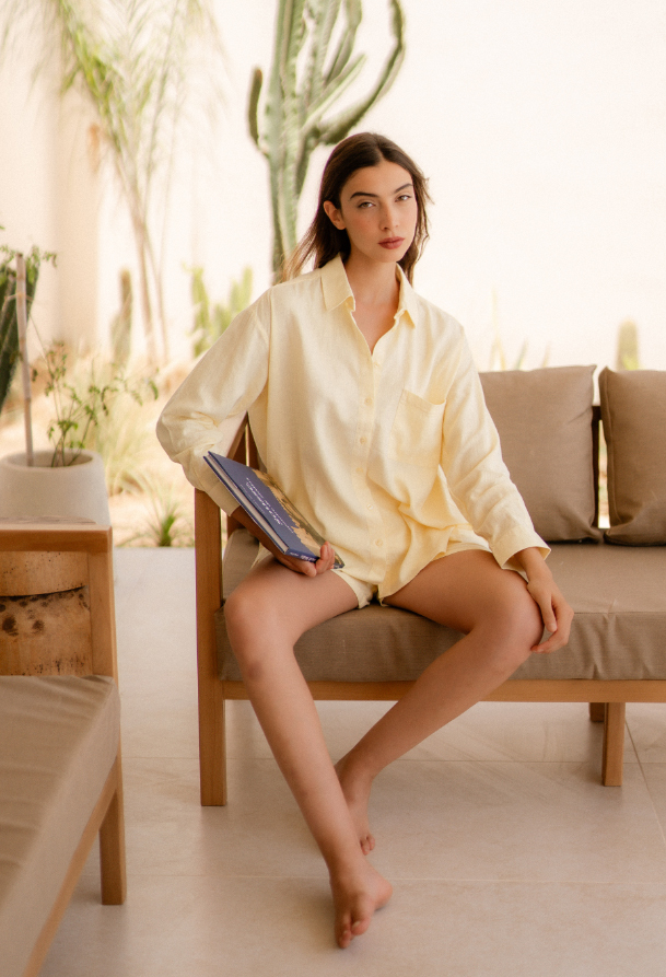 Set Short Sève- Jaune Pastel