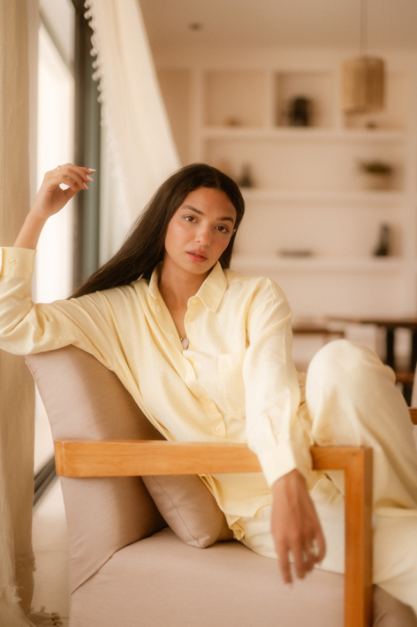 Set Pantalon Horizon - Jaune Pastel vue 2