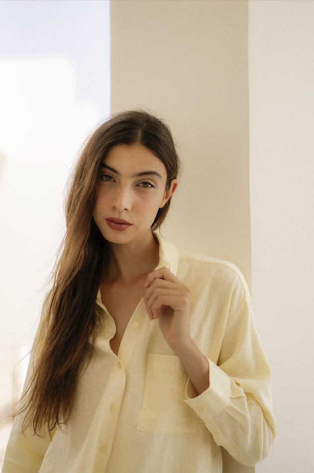 Chemise NUANCE- Jaune Pastel