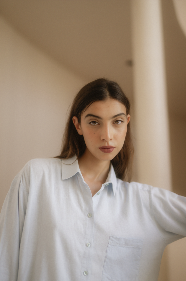Chemise NUANCE- Bleu Ciel vue 2
